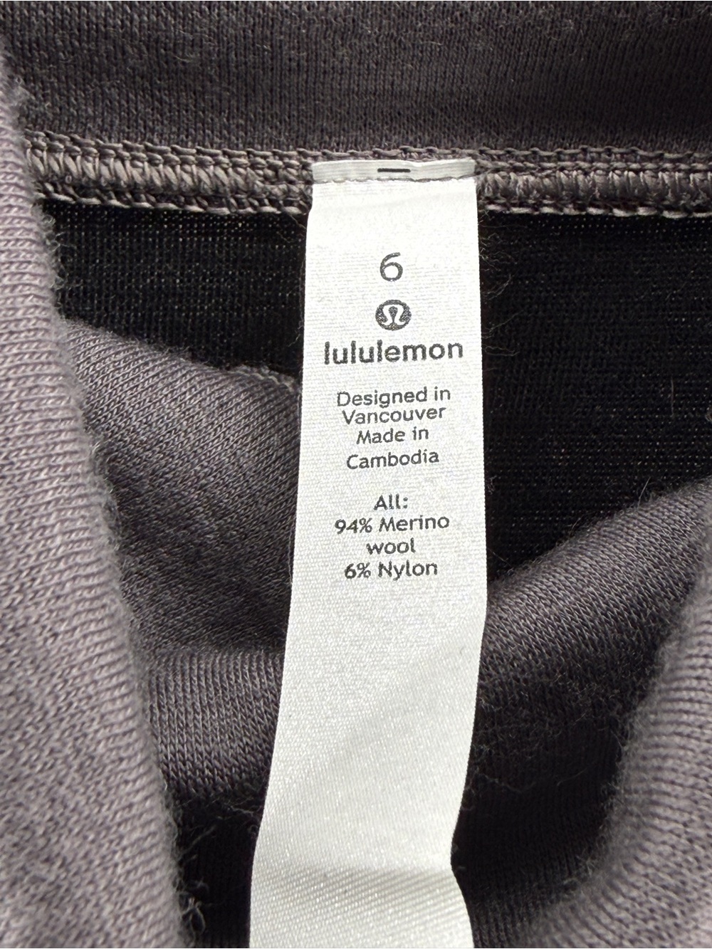 Lululemon Principal Dancer Funnel Neck Sweater in Luna Rock Sz 6 | EUC - Picture 4 of 7